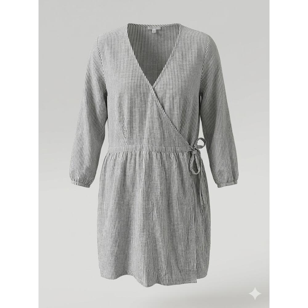 Old Navy Womens XXL Coastal Nautical Resortwear Minimalist V-Neck Wrap Dress